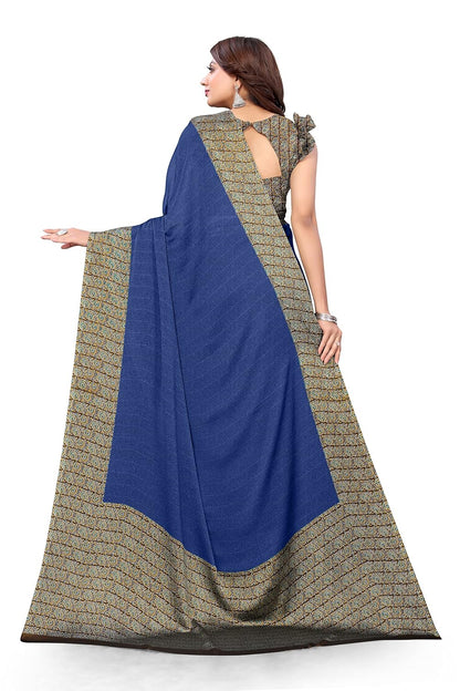 Women's Design  Printed Saree with Blouse Piece