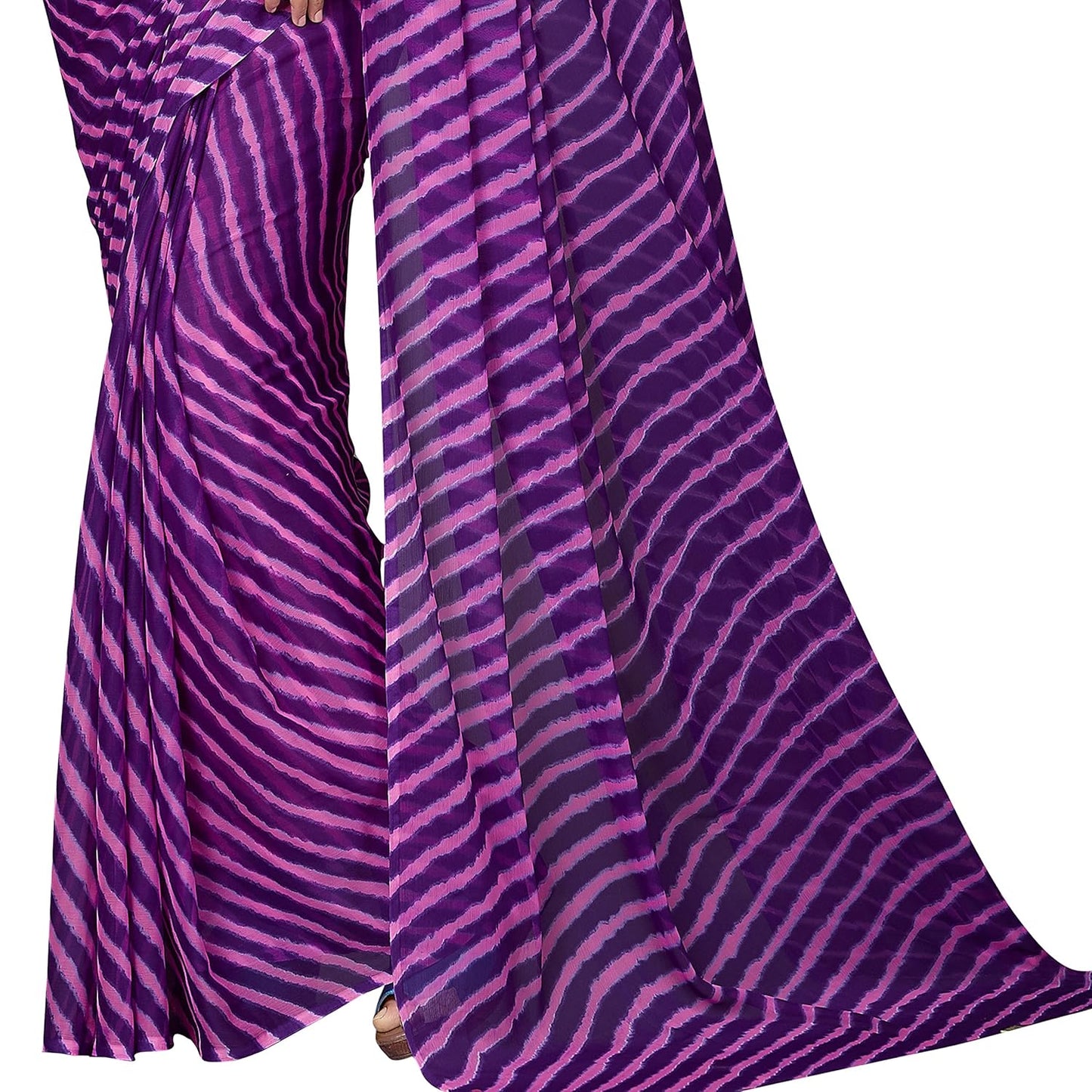 Women's Chiffon Saree without Blouse Piece