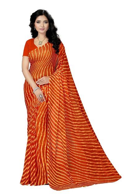 Women's Chiffon Saree without Blouse Piece