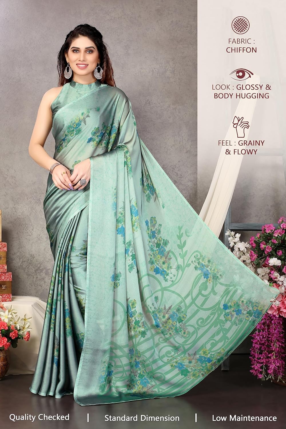 Women's Stylish Saree with Blouse Piece
