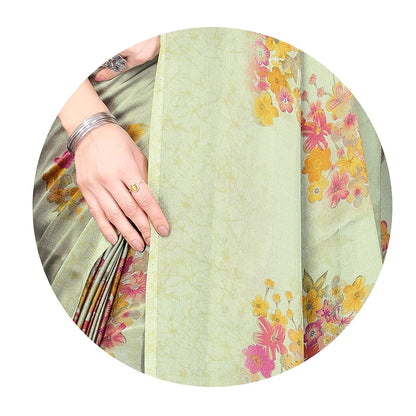 Women's Stylish Saree with Blouse Piece