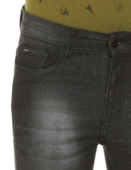 KETCH Men's Skinny Fit Mid Rise Jeans