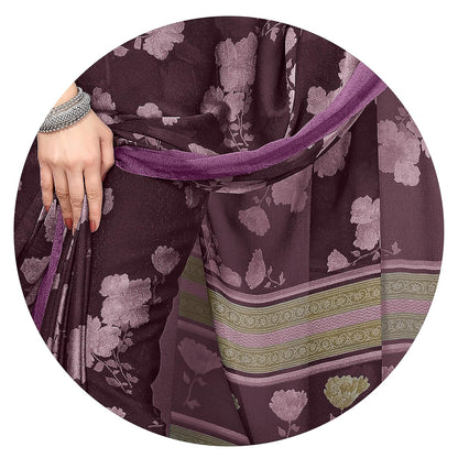Floral Printed Saree with Blouse Piece