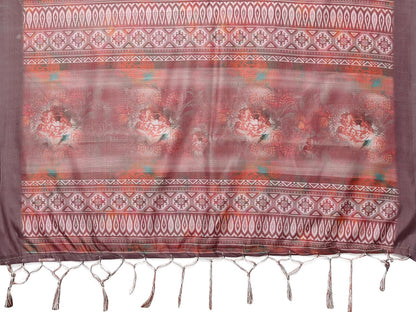 Print Art Silk Cotton Saree t Ethnic Wear for Festive