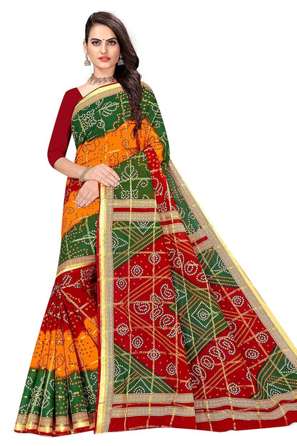 Women's Pure Cotton i Saree Without Blouse Piece