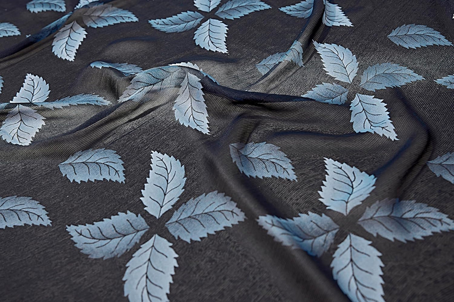 FASHION  Floral Printed Saree with Blouse Piece