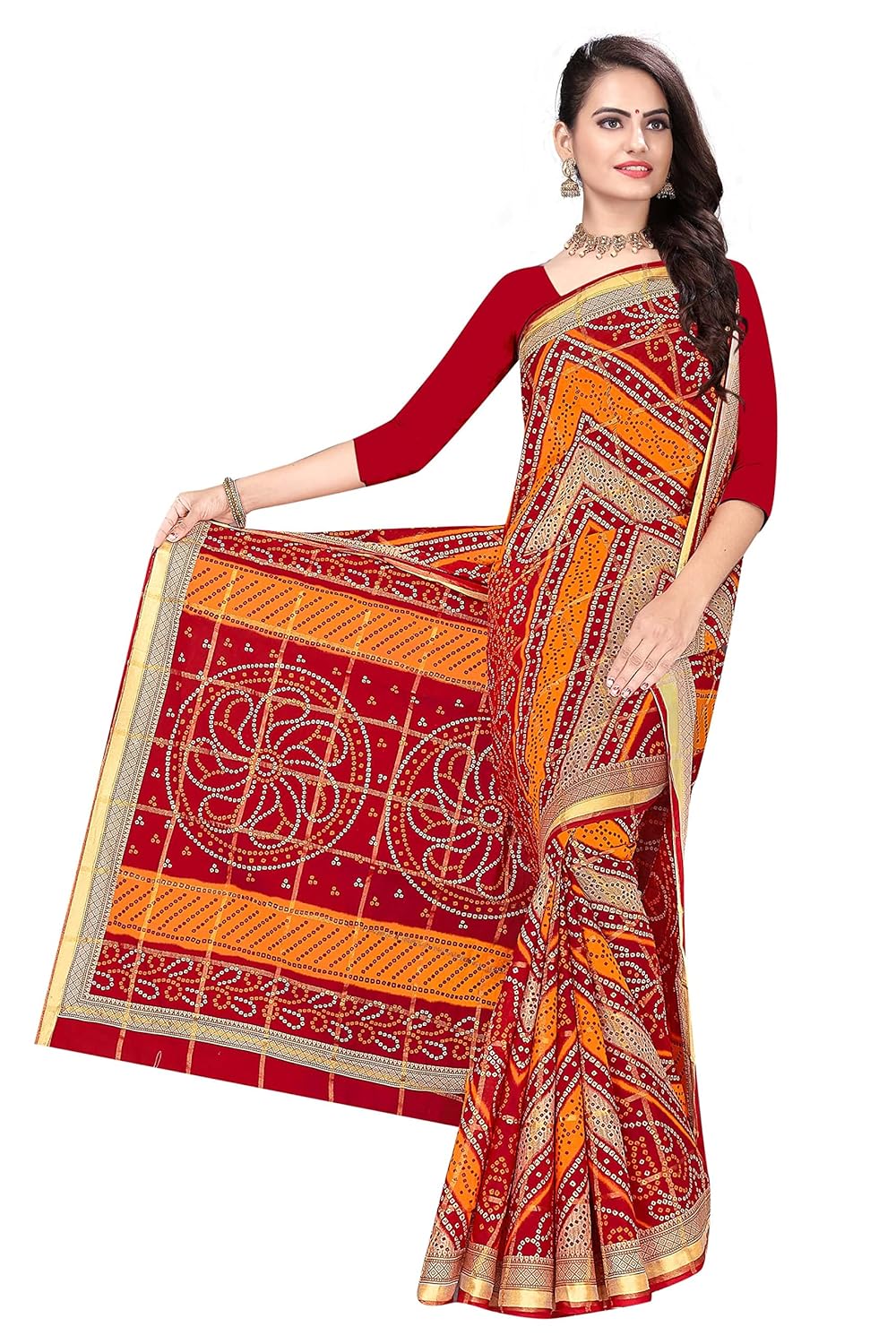 Women's Pure Cotton i Saree Without Blouse Piece