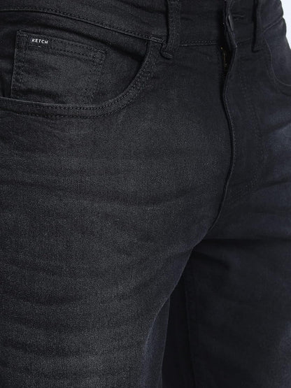 KETCH Men's Tapered Fit Mid Rise Jeans