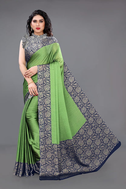 Women's Design  Printed Saree with Blouse Piece