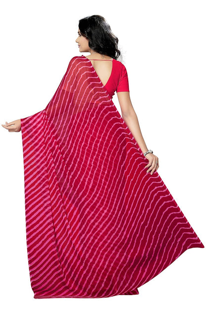 Women's Chiffon Saree without Blouse Piece