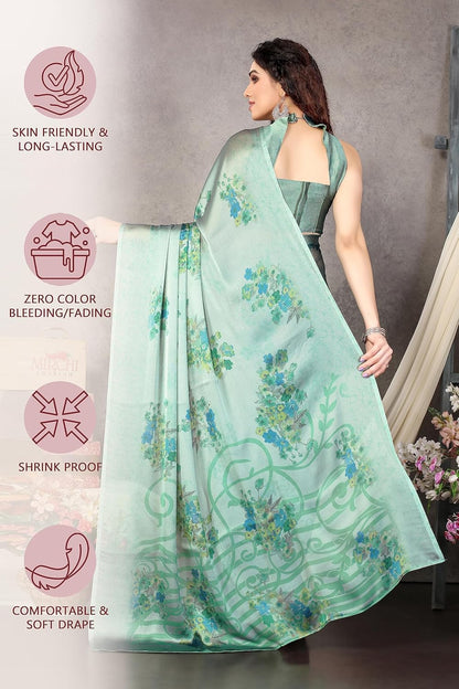 Women's Stylish Saree with Blouse Piece