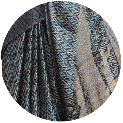 Women's Stylish Chiffon  Print Saree with Blouse Piece