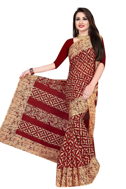 Women's Plain Pure Cotton Saree Without Blouse Piece