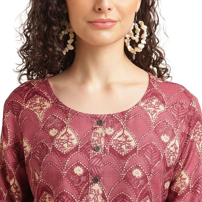 NAINVISH Tops for Women Printed Regular Fit Shirt Top for Women|Tops for Women Stylish Latest|Office Wear Tops for Women|Cotton Blend Tops for Women