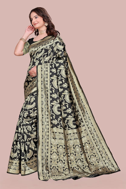 Women's Banarasi Saree Pure Kanjivaram Style Silk Saree