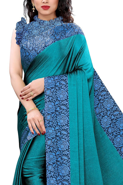 Women's Design  Printed Saree with Blouse Piece