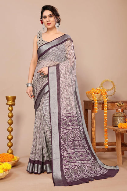 MIRCHI FASHION Women's Saree with Blouse Piece