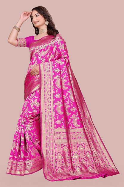 Women's Banarasi Saree Pure Kanjivaram Style Silk Saree