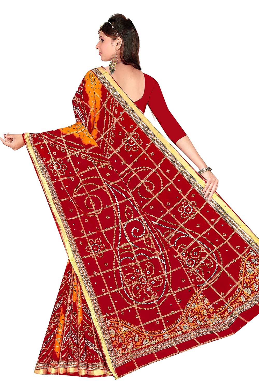 Women's Pure Cotton i Saree Without Blouse Piece