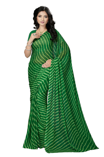 Women's Chiffon Saree without Blouse Piece