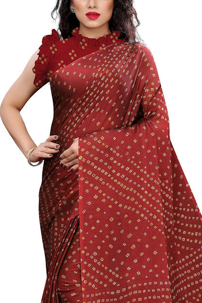 Women's Design  Printed Saree with Blouse Piece