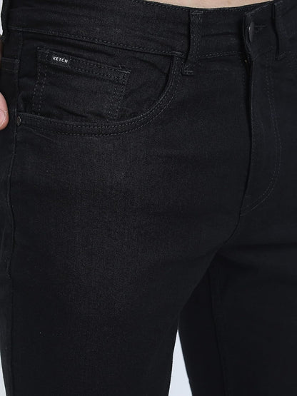 KETCH Men's Tapered Fit Mid Rise Jeans