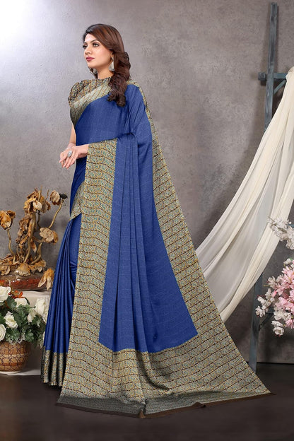 Women's Design  Printed Saree with Blouse Piece