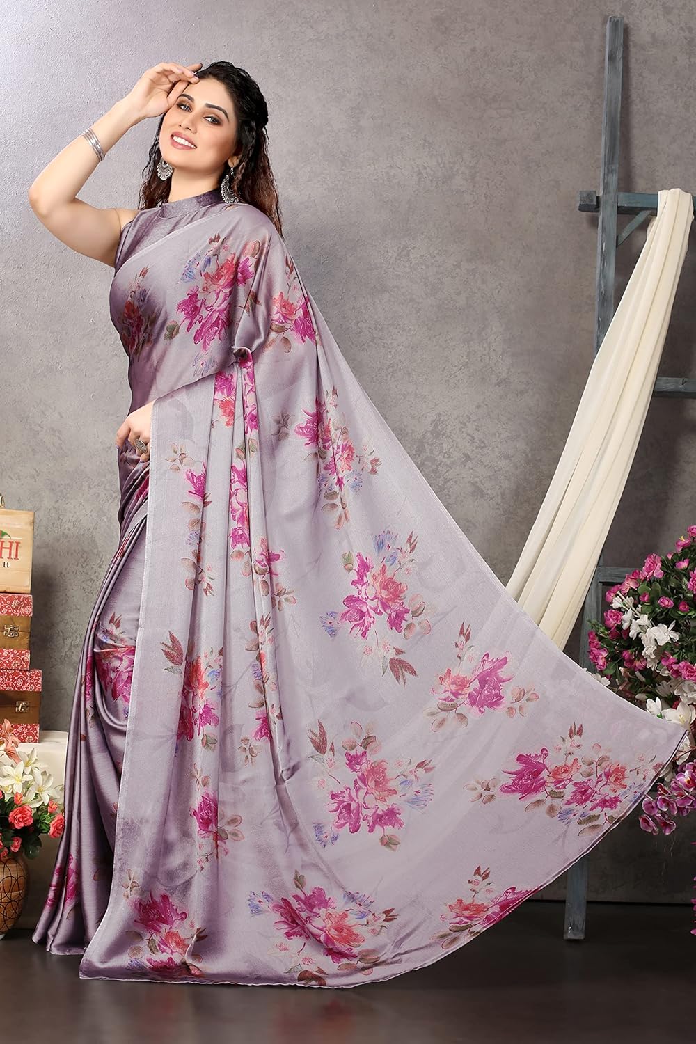 Women's Stylish Saree with Blouse Piece