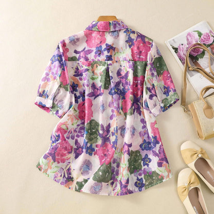Gufrina Women Mustard Multicolor Floral Print Button