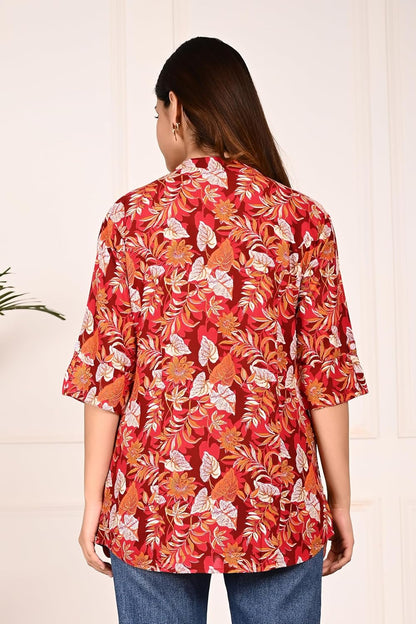 Gudwear Printed Shirt Style Top Women l Stylish Shirt