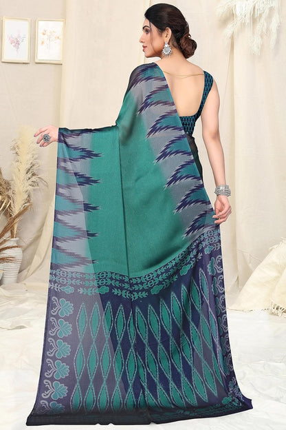 Printed Women's Saree with Blouse Piece