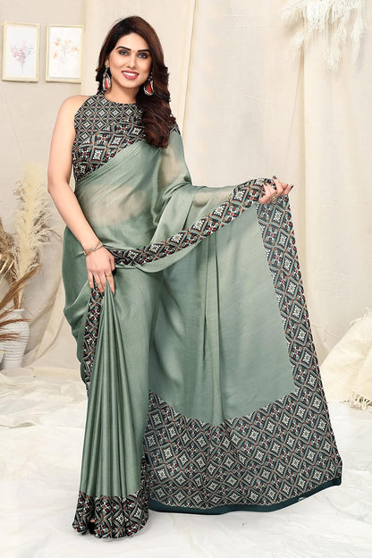 Printed Women's Saree with Blouse Piece
