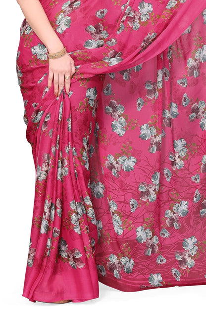Floral Printed Saree with Blouse Piece