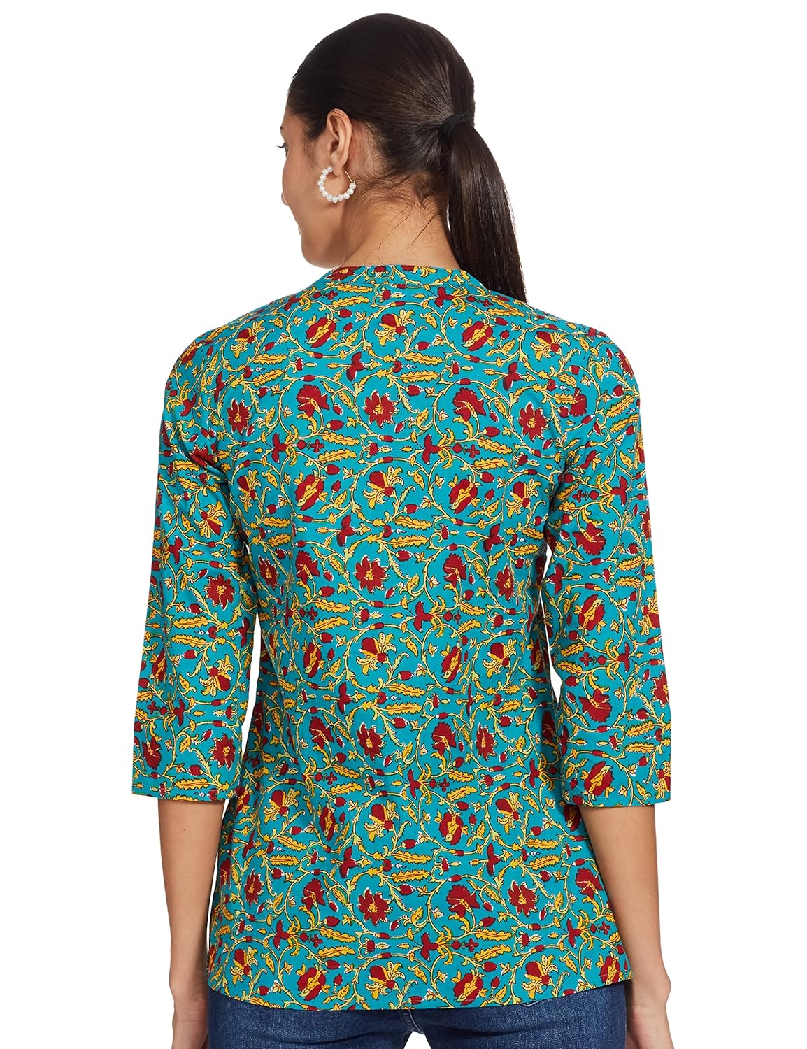 Myx Women's Cotton Printed A-line Short Kurti