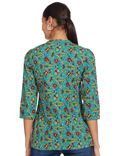 Myx Women's Cotton Printed A-line Short Kurti