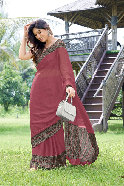 Printed Women's Saree with Blouse Piece