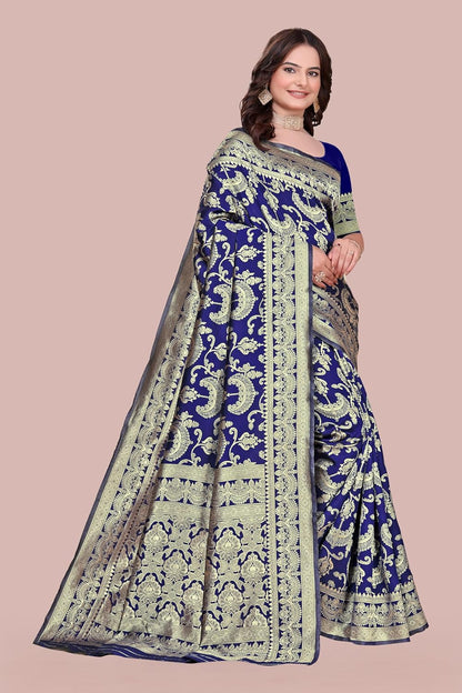 Women's Banarasi Saree Pure Kanjivaram Style Silk Saree
