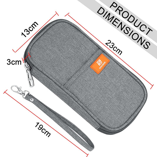 DAHSHA Fabric Travel Family Passport Holder Card