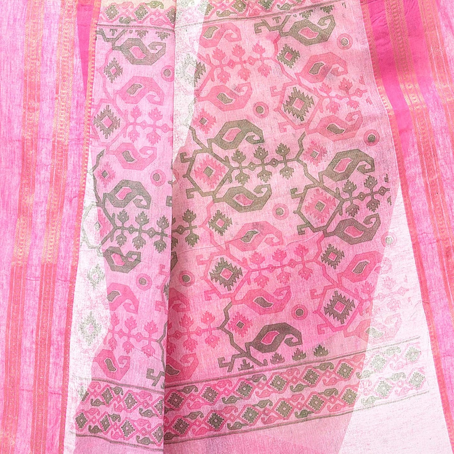Women's Tant Cotton Saree Without Blouse Piece