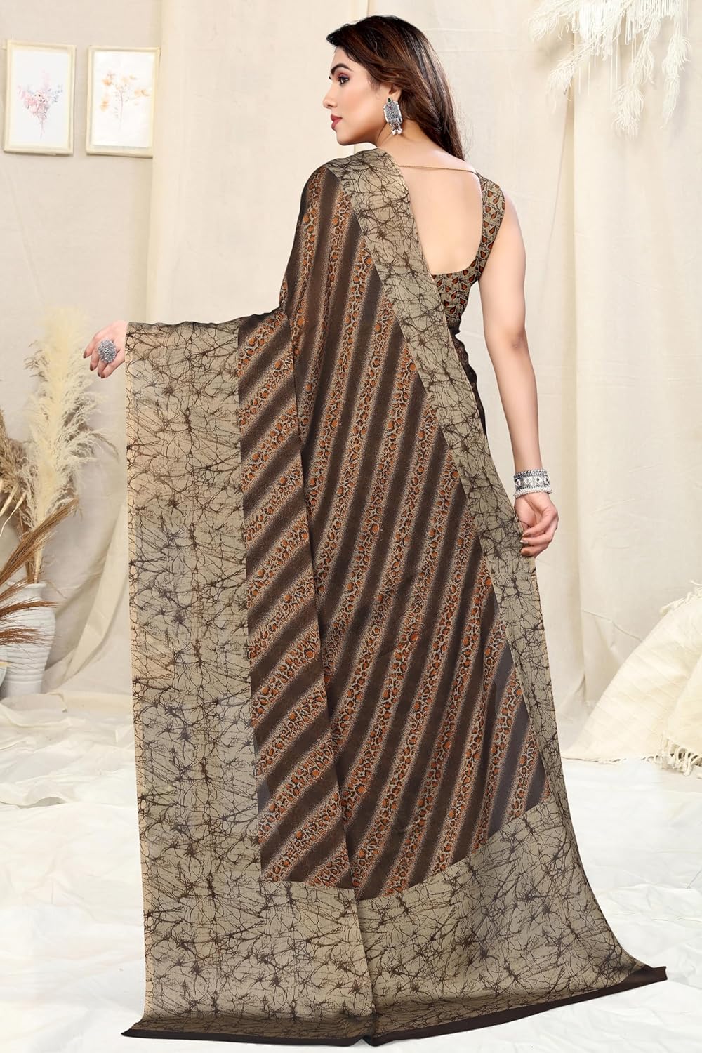 MIRCHI FASHION Women's Saree with Blouse Piece