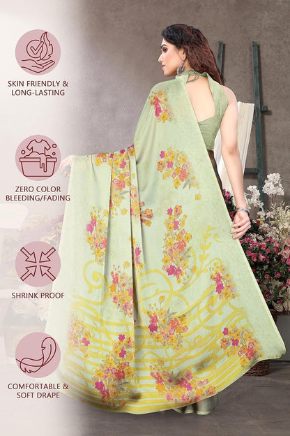 Women's Stylish Saree with Blouse Piece