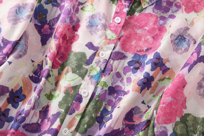 Gufrina Women Mustard Multicolor Floral Print Button
