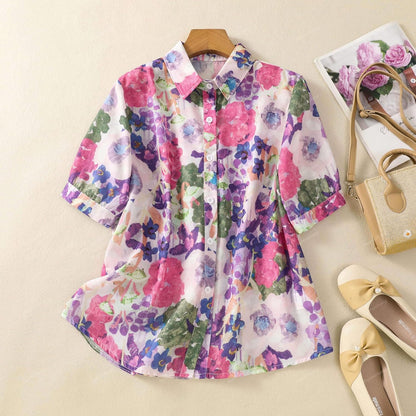 Gufrina Women Mustard Multicolor Floral Print Button