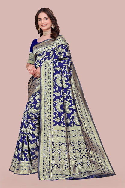 Women's Banarasi Saree Pure Kanjivaram Style Silk Saree
