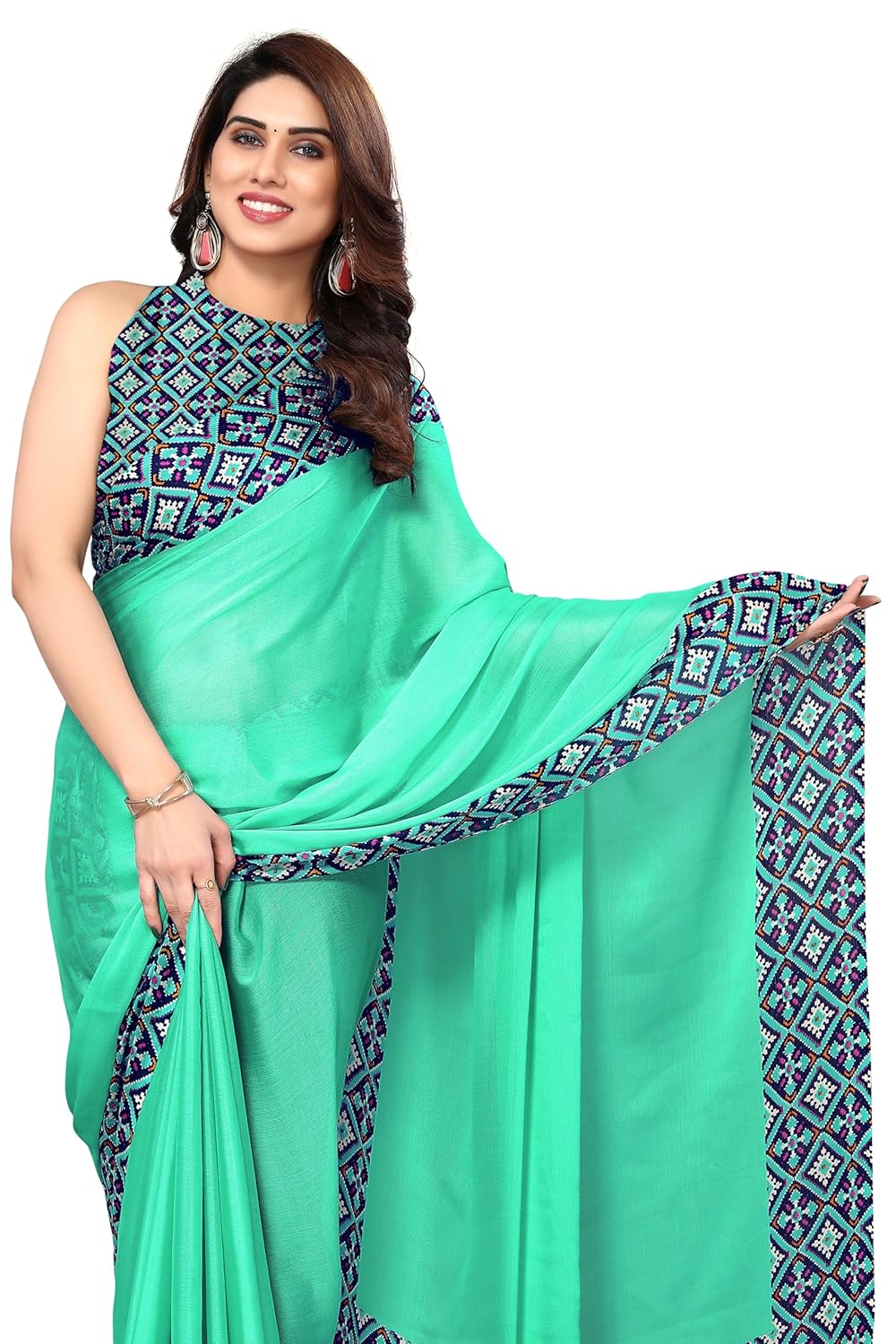 Printed Women's Saree with Blouse Piece