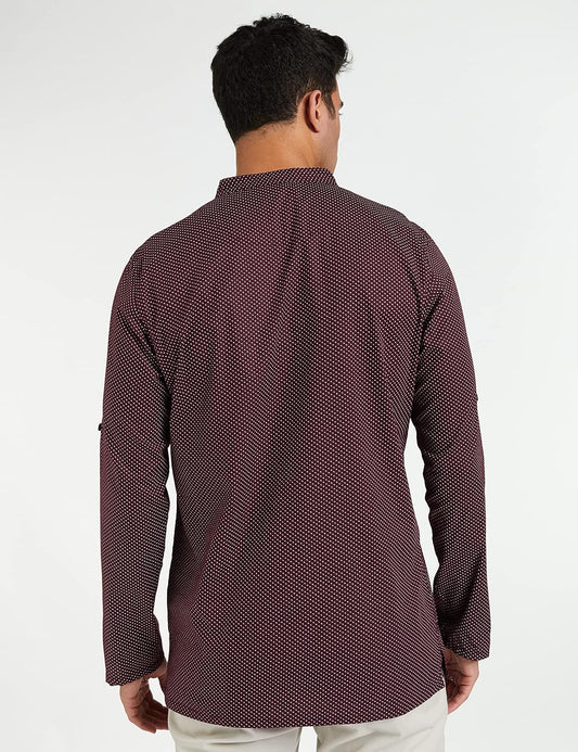Symbol Men's Cotton Printed Short Kurta