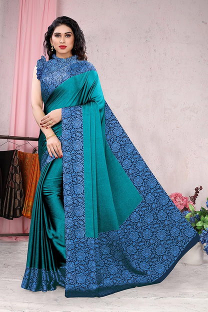 Women's Design  Printed Saree with Blouse Piece