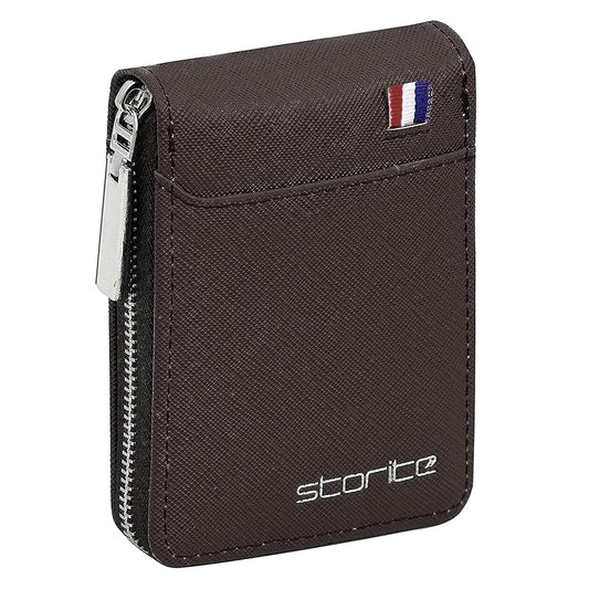 Storite PU Leather 9 Slot Vertical Credit Debit Card