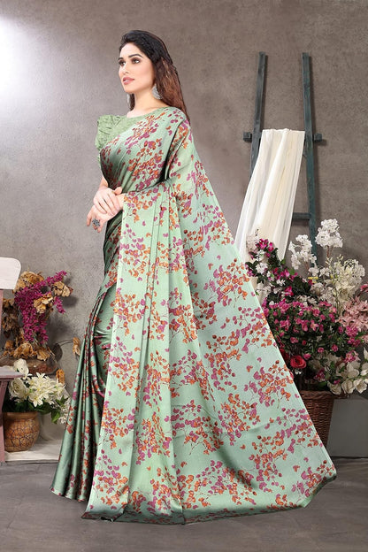 Women's Stylish Saree with Blouse Piece