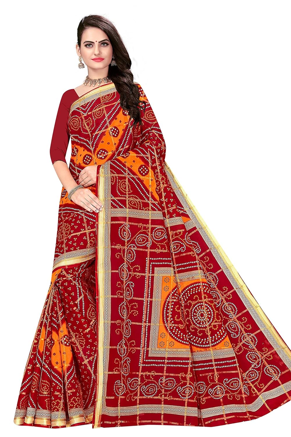 Women's Pure Cotton i Saree Without Blouse Piece